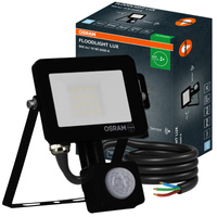 Naświetlacz LED Halogen Zewnętrzny Reflektor 10W 6500K 900lm IP65 z Czujnikiem Ruchu i Zmierzchu SENSOR FLOODLIGHT LUX OSRAM