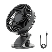 Wentylator Biurkowy Klips Przenośny Akumulatorowy USB-C Czarny Viento Windstar Kobi
