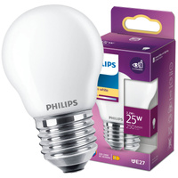 Żarówka LED E27 P45 2,2W = 25W 250lm 2700K Ciepła Filament PHILIPS