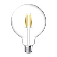 Żarówka LED E27 G125 10W=90W 960lm 4000K Biała Neutralna 360° Filament