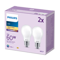 Zestaw 2x Żarówka LED E27 A60 7W = 60W 806lm 2700K Ciepły Biały Filament PHILIPS