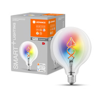 Żarówka LED E27 G125 4,5W = 30W 2700K Ciepła RGB 300lm 300° Filament LEDVANCE SMART+ WIFI Ściemnialna