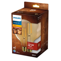 Żarówka LED Globe E27 G125 7W = 40W 470lm 1800K Ciepła Filament Bursztynowa PHILIPS