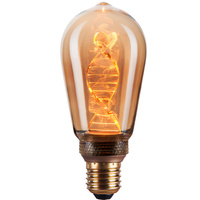 Żarówka Dekoracyjna LED E27 ST64 3,5W 130lm 1800K Ciepła 320° DecoVintage Amber Pillar GOLDLUX (Polux)