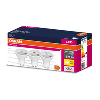 3PAK Żarówka LED GU10 6,9W = 50W 575lm 3000K Ciepła 120° OSRAM Value