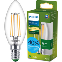 Żarówka LED E14 Świeczka B35 3.8W = 60W 806lm 212lm/W 2700K Ciepła 300° KLASA A UltraEfficient Philips