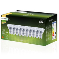 10X Żarówka LED GU10 8W = 80W 650lm 3000K Ciepła 36° Lumiled Ściemnialna