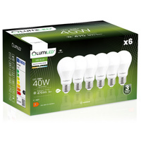 Zestaw 6x Żarówka LED E27 A60 5W = 40W 470lm 4000K Neutralna 260° LUMILED