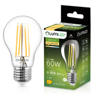 Żarówka LED E27 A60 7W = 60W 806lm 3000K Ciepła 360° FILAMENT LUMILED