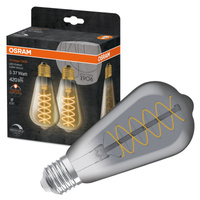 2x Żarówka LED Dekoracyjna ST64 Edison E27 7.8W = 30W 360lm 1800K Ciepła 320° Dymiona Filament Ściemnialna Vintage 1906 Osram