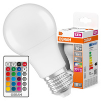 Żarówka LED A60 E27 9.4W = 60W 806lm 2700K RGBW 200° Ściemnialna Pilot Retrofit Filament Osram