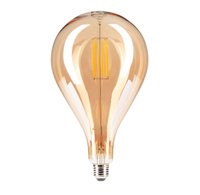 Żarówka LED E27 A165 6W=60W Amber 560lm 2500K Biała Ciepła 360° Filament