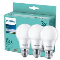 3PAK Żarówka LED E27 A60 8W = 60W 806lm 4000K Neutralna PHILIPS