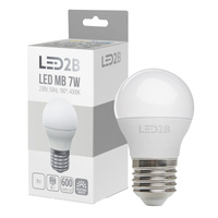 Żarówka LED E27 Kulka 7W 600lm 4000K Neutralna 180° LED2B Kobi