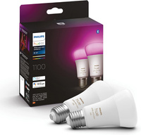 2x Żarówka LED E27 A60 11W = 75W 1055lm 2000-6500K CCT + RGB SMART Inteligentna Bluetooth ZigBee White and Color Ambiance Philips HUE
