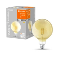 Żarówka LED Dekoracyjna E27 G125 6W 680lm 2400K Ciepła SMART+ WiFi Filament GLOBE Gold Ściemnialna LEDVANCE