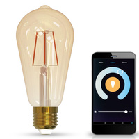 Żarówka LED E27 ST64 5,5W 470lm 1800K-2700K 320° Filament GOLDLUX (Polux) Smart WiFi TUYA