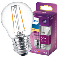 Żarówka LED E27 P45 2W = 25W 250lm 2700K Ciepła Filament PHILIPS