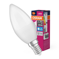 Żarówka LED B37 Świeczka E14 4.9W = 40W 470lm 6500K Zimna 180° VALUE CLASSIC Osram