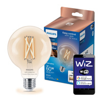 Żarówka LED E27 Kula G95 7W = 60W 806lm 2700-6500K TW FILAMENT Inteligentna SMART WiFi Bluetooth Aplikacja WiZ Philips