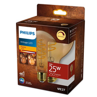 Żarówka LED Globe E27 G93 4W = 25W 250lm 1800K Ciepła Filament Bursztynowa PHILIPS Ściemnialna