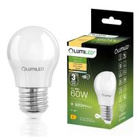 Żarówka LED E27 MAŁA KULKA 8W = 60W 3000K 880lm Ciepła Barwa CCD Biała LUMILED