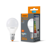 Żarówka LED E14 G45 Kulka 4W = 33W 380lm 3000K Ciepła 240° Videx
