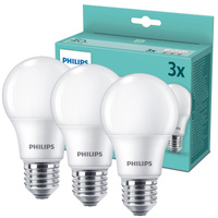 3x Żarówka LED E27 A60 4.9W = 40W 470lm 2700K Ciepła 180° Essential Philips