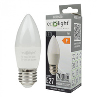 Żarówka LED Świeczka B37 E27 7W 630lm 4000K Neutralna Ecolight