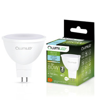 Żarówka LED GU5.3 Reflektor MR16 8W = 80W 720lm 6500K Zimna 120° 12V LUMILED