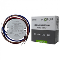 Zasilacz dopuszkowy FI60 do Taśm LED 45W 24V 1.87A Hermetyczny IP67 Ecolight